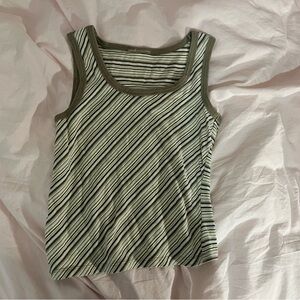Vintage Striped Sleeveless Top